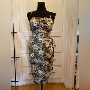 Bernie Dexter Wrap Tiki Sarong Dress- Size Small